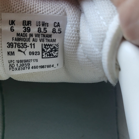 PUMA Women's Club 5v5 Leather Sneakers Trainers Blue & White Size 8.5 - Picture 3 of 7